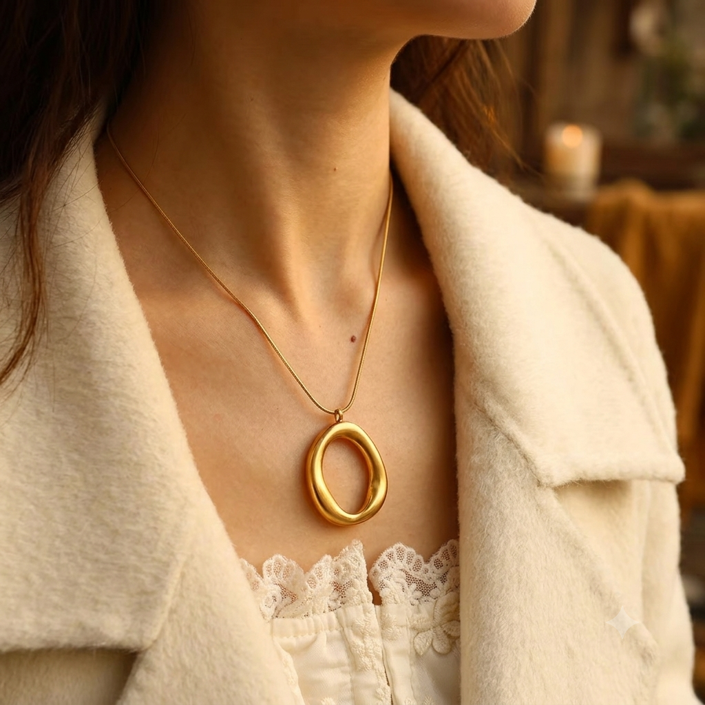 Gold Pendant Necklace – 18K Gold Plated | AURIA