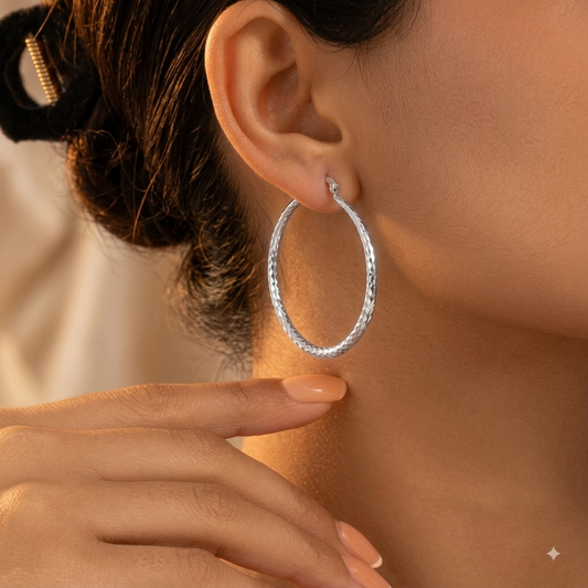 Sterling Silver Hoop Earrings | AURIA