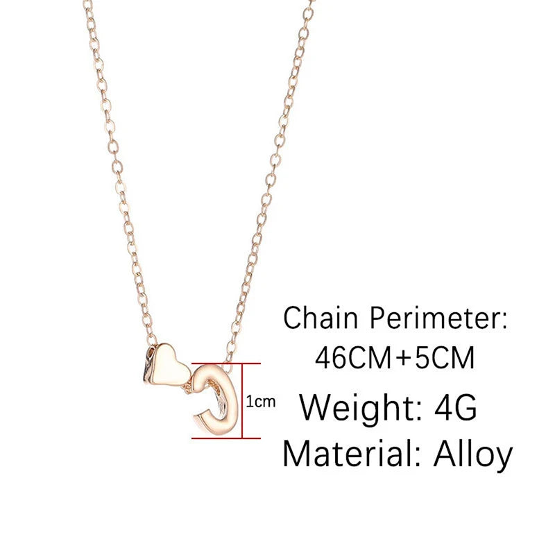 Initial Necklace – Heart Pendant | AURIA