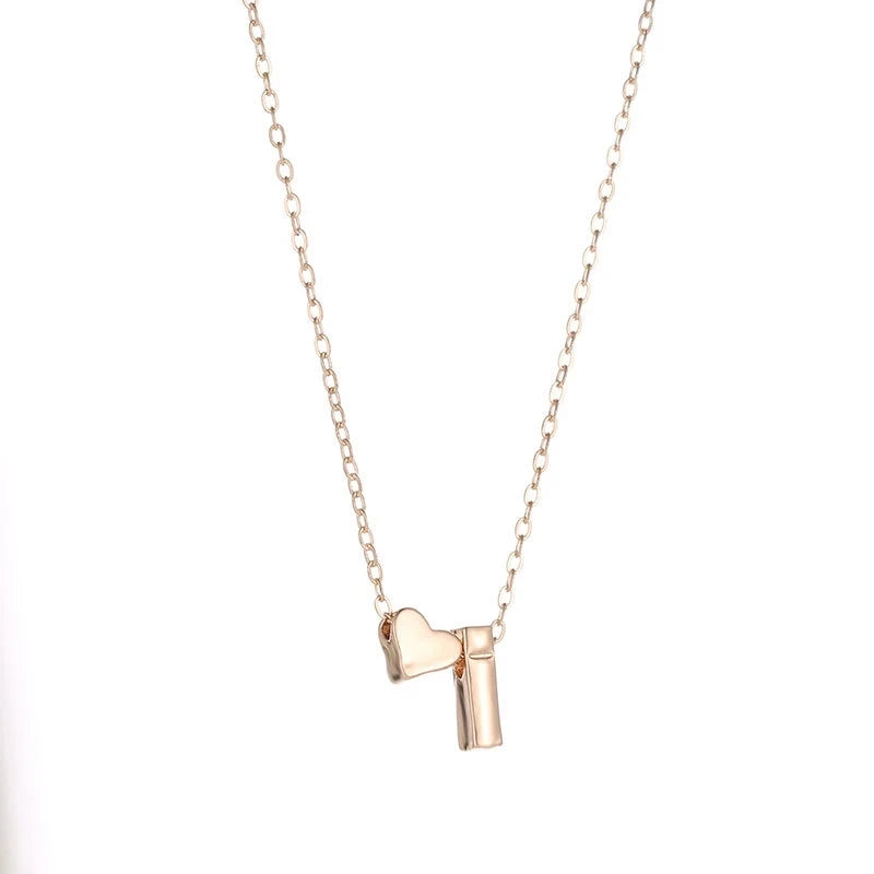 Initial Necklace – Heart Pendant | AURIA