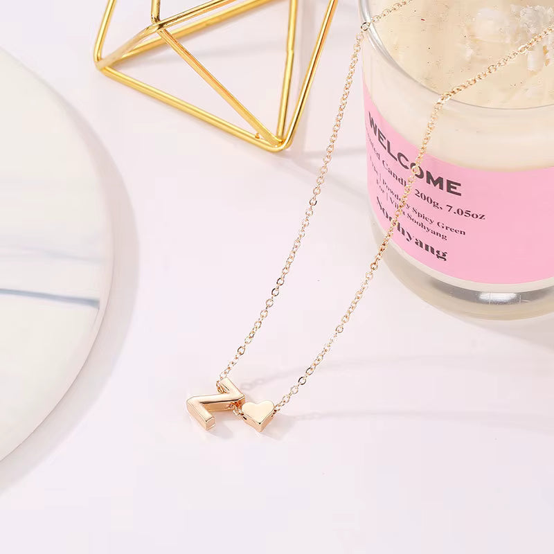 Initial Necklace – Heart Pendant | AURIA