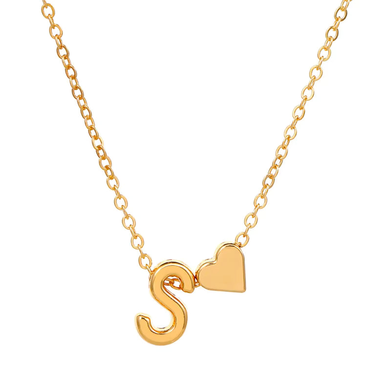 Initial Necklace – Heart Pendant | AURIA