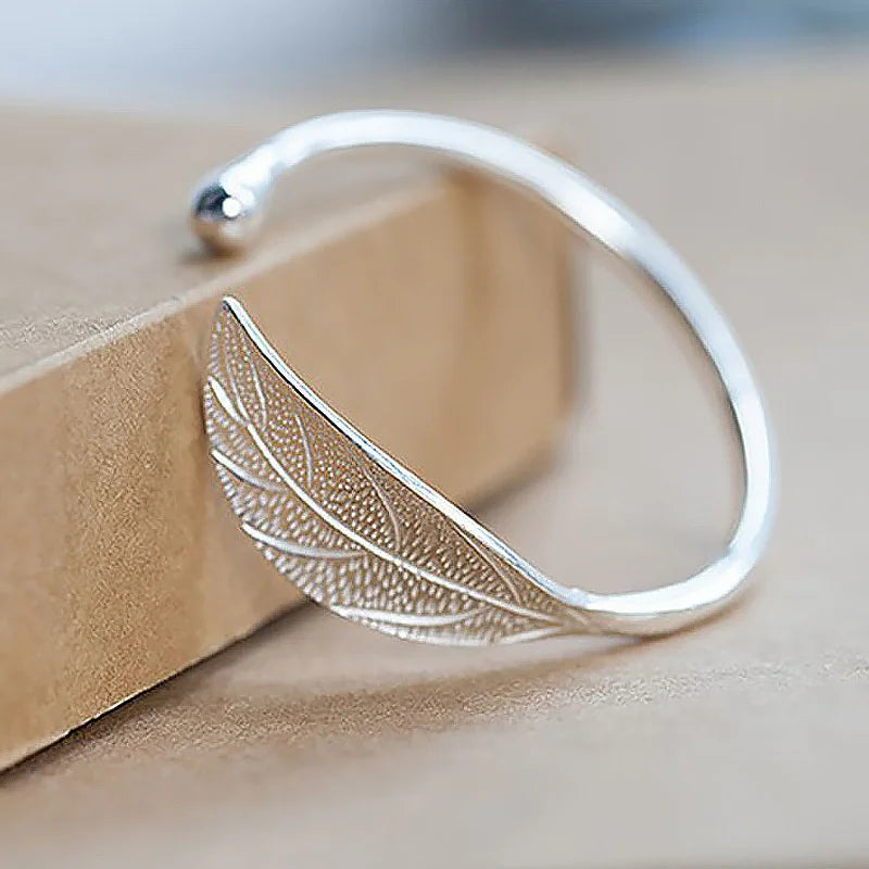Sterling Silver Leaf Bracelet | AURIA