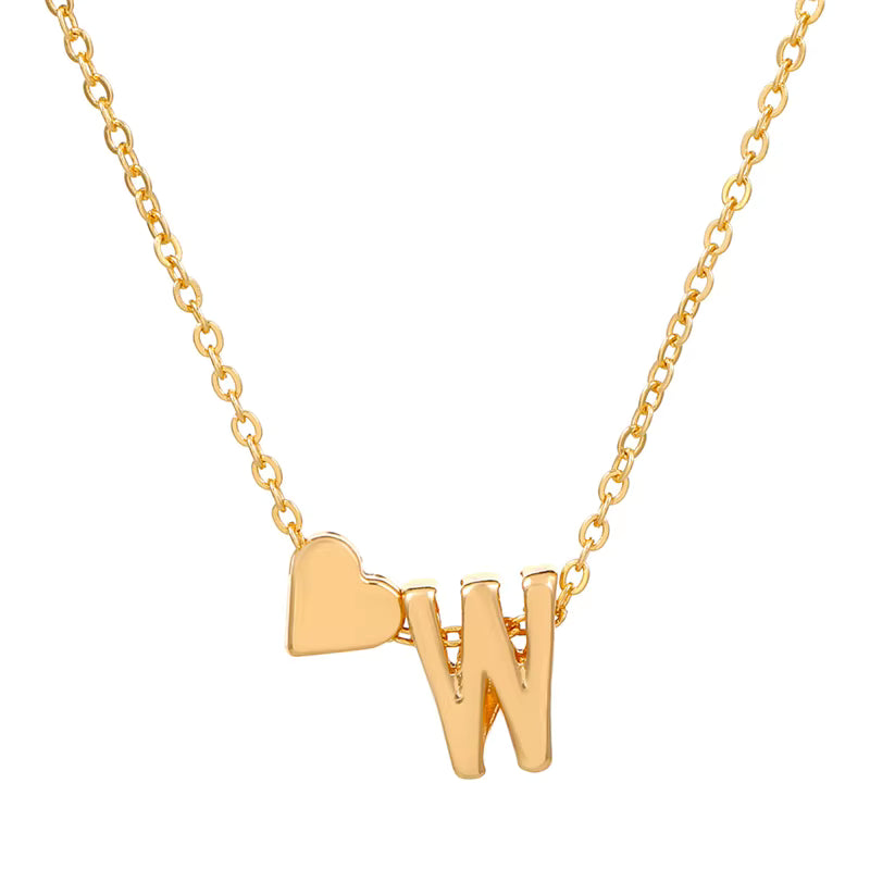 Initial Necklace – Heart Pendant | AURIA