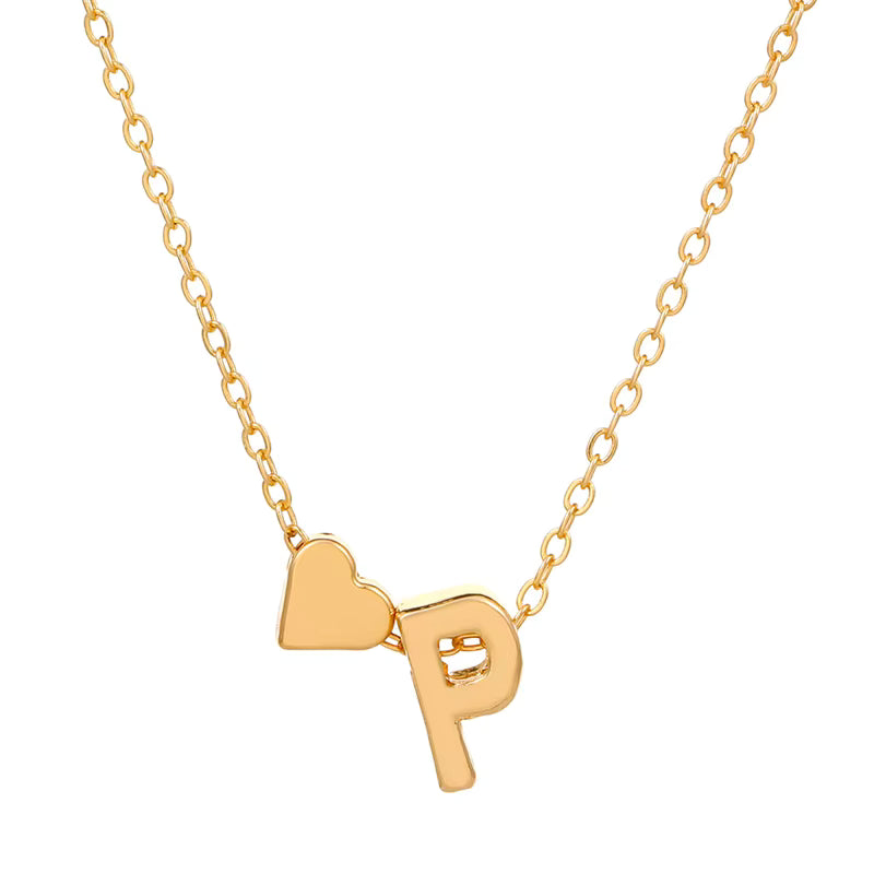 Initial Necklace – Heart Pendant | AURIA