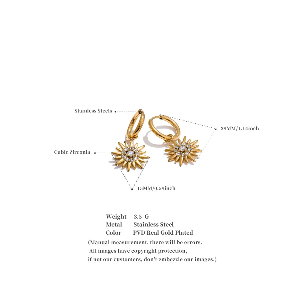Sun Hoop Earrings | AURIA