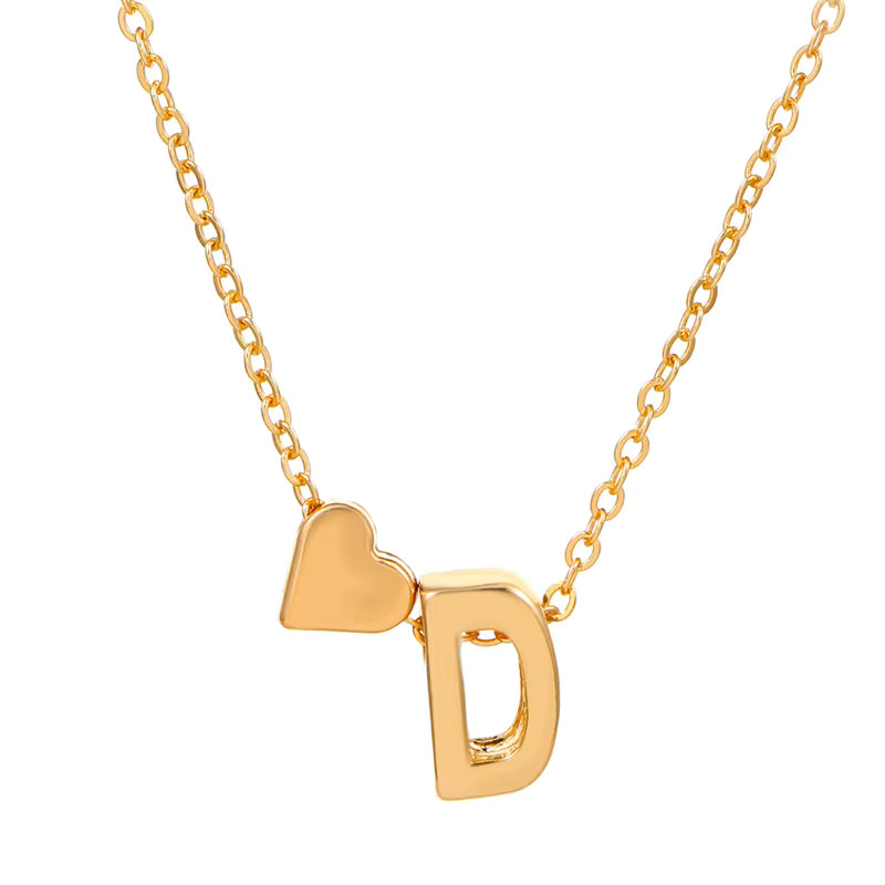 Initial Necklace – Heart Pendant | AURIA