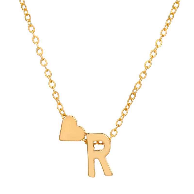 Initial Necklace – Heart Pendant | AURIA