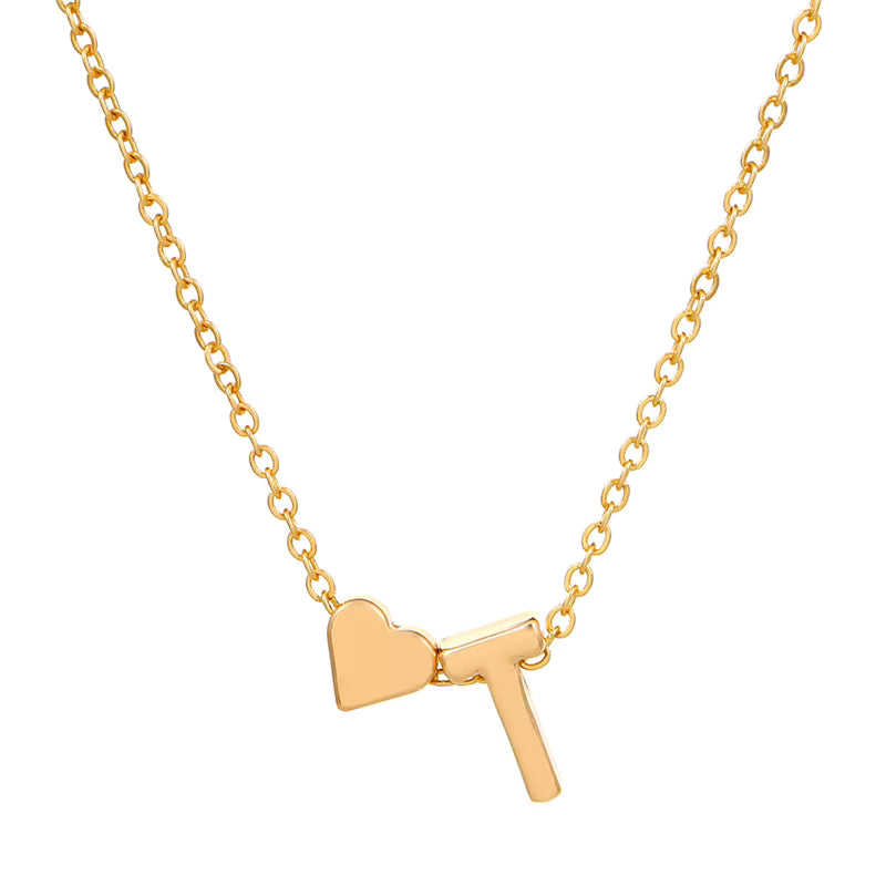 Initial Necklace – Heart Pendant | AURIA