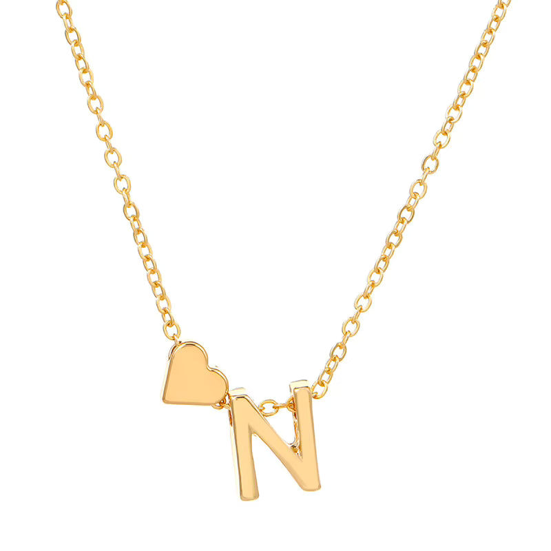 Initial Necklace – Heart Pendant | AURIA