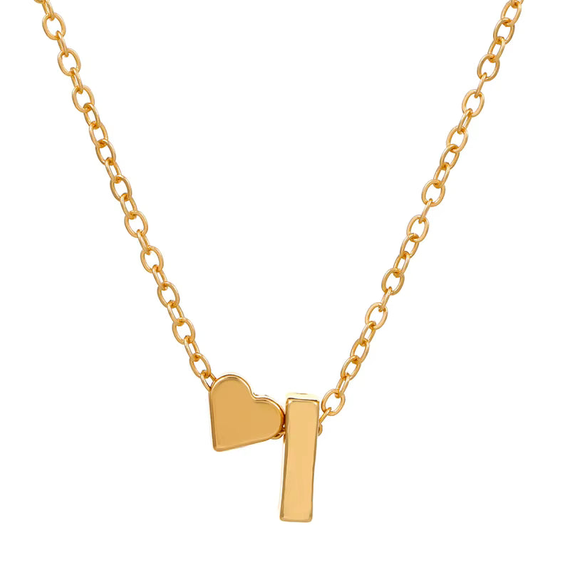 Initial Necklace – Heart Pendant | AURIA