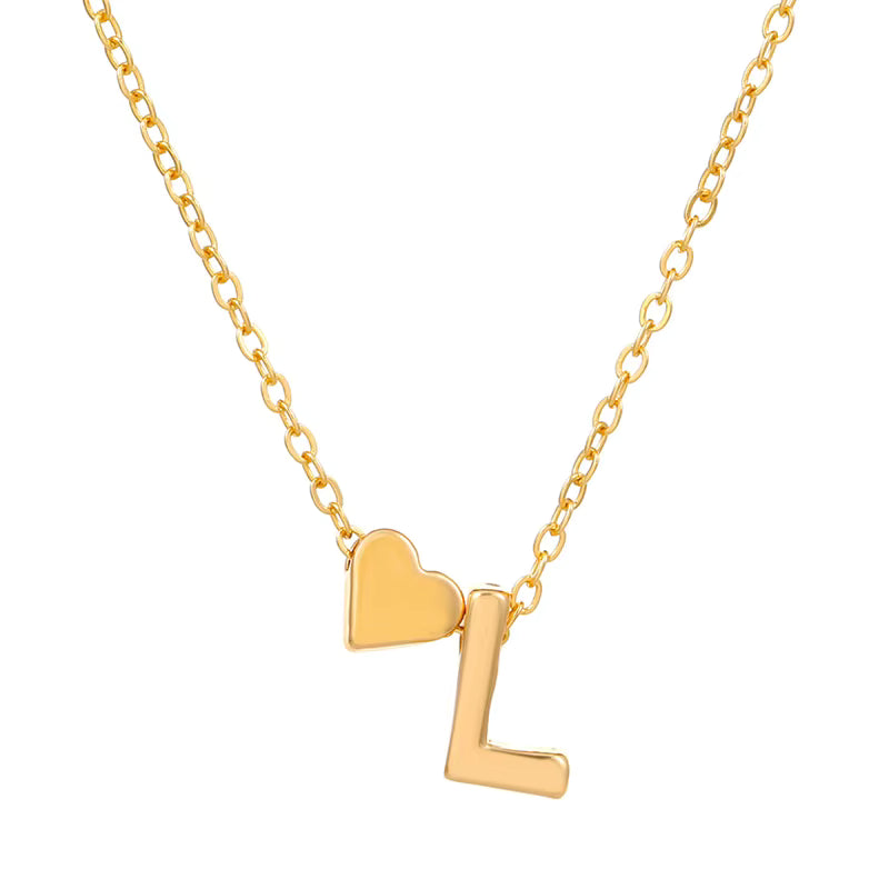 Initial Necklace – Heart Pendant | AURIA