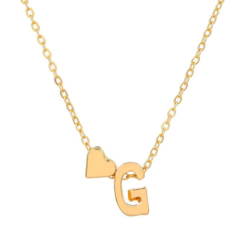 Initial Necklace – Heart Pendant | AURIA