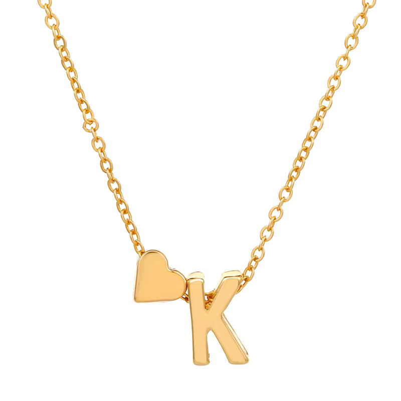 Initial Necklace – Heart Pendant | AURIA