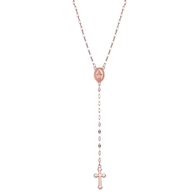 Cross Necklace – Gold Rosary Pendant | AURIA