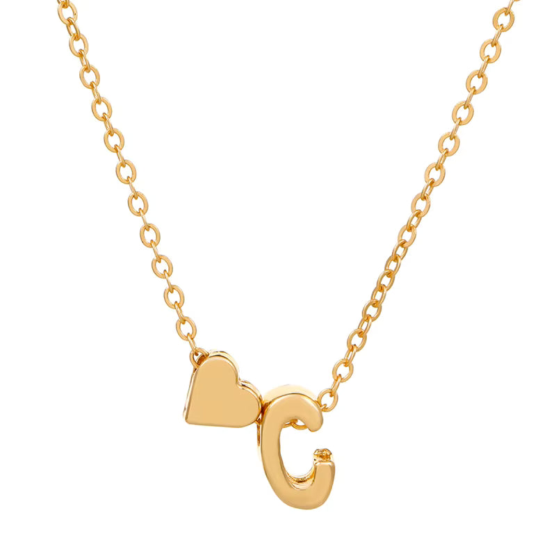 Initial Necklace – Heart Pendant | AURIA