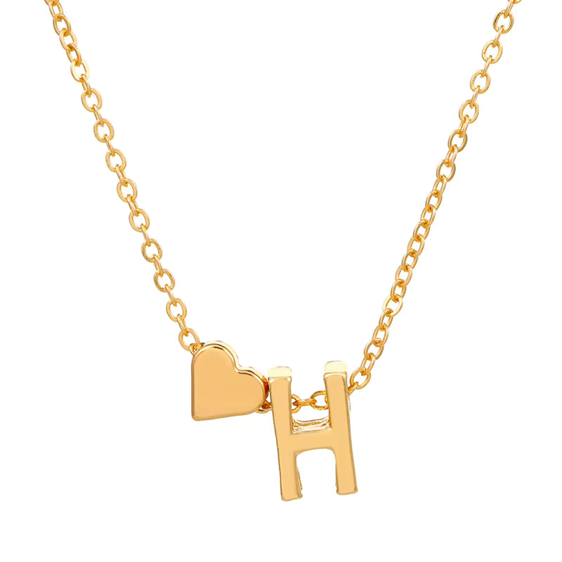 Initial Necklace – Heart Pendant | AURIA