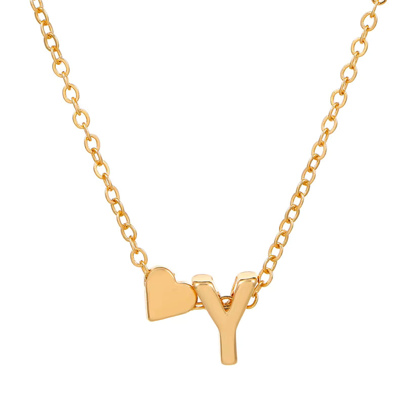 Initial Necklace – Heart Pendant | AURIA