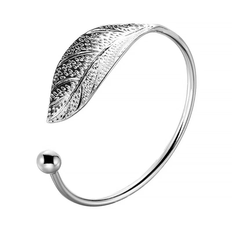 Sterling Silver Leaf Bracelet | AURIA