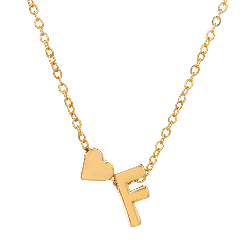 Initial Necklace – Heart Pendant | AURIA