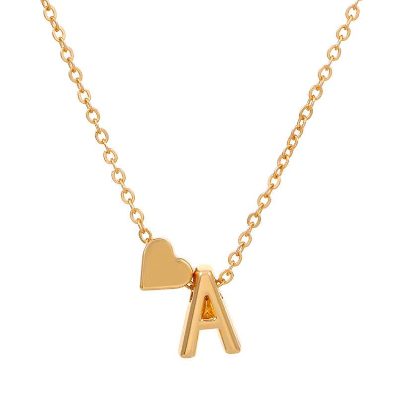 Initial Necklace – Heart Pendant | AURIA