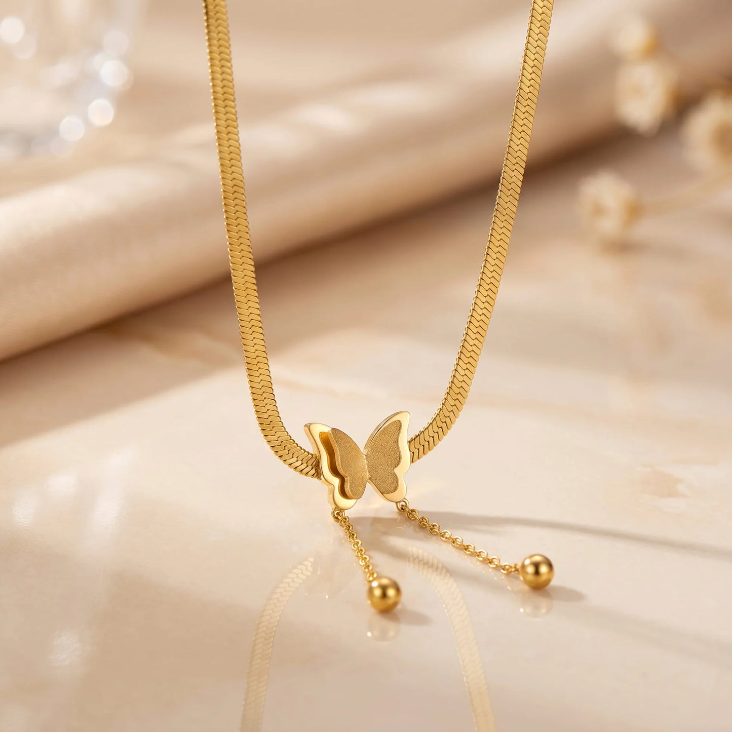 Butterfly Necklace – Gold Pendant | AURIA